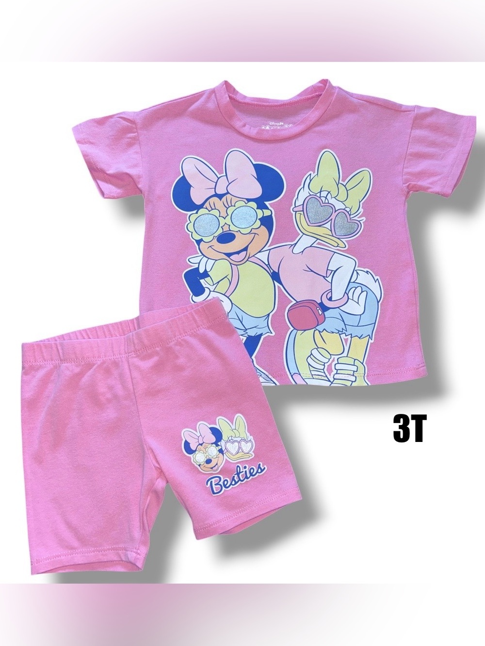 Disney Pink Minnie & Daisy Besties Short Sleeve set